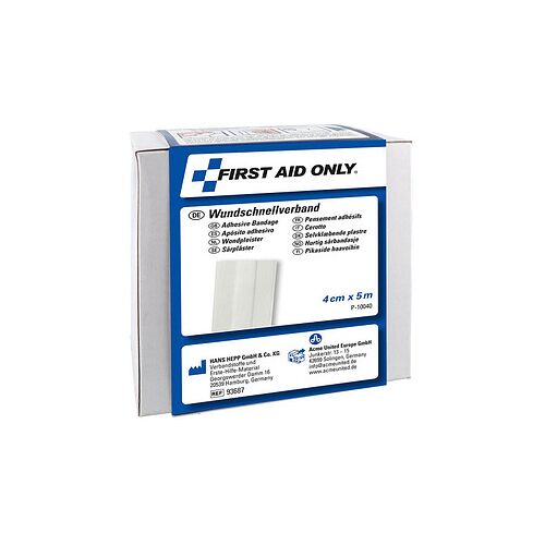 FIRST AID ONLY® Pflaster P-10040 weiß 4,0 cm x 5,0 m, 1 Rolle