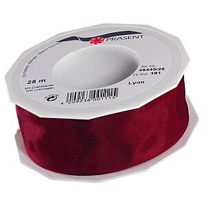 PRÄSENT Geschenkband LYON glänzend bordeaux 40,0 mm x 25,0 m PRÄSENT Geschenkband LYON glänzend bordeaux 40,0 mm x 25,0 m
