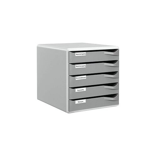 AKTION: LEITZ Schubladenbox Post-Set dunkelgrau 52800089, DIN A4 mit 5 Schubladen, 1 St. mit Prämie nach Registrierung