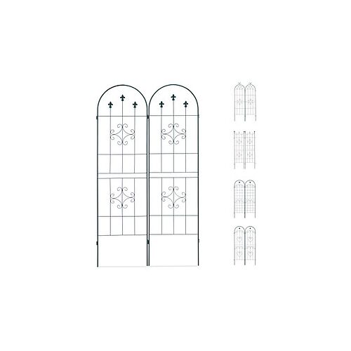 relaxdays Rankgitter Metall dunkelgrün rechteckig 50,0 x 180,0 cm, 2 St.
