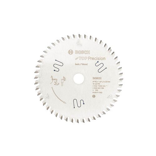 BOSCH Top Precision Best for Wood Kreissägeblatt 165,0 mm, 48 Zähne, 1 St.