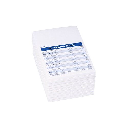 KÖNIG & EBHARDT Terminblöcke weiß DIN A7, 50 Blatt, 10 Blöcke