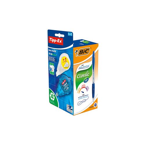 BIC Kugelschreiber-Set Atlantis Classic blau, Schreibfarbe: blau, 1 Set