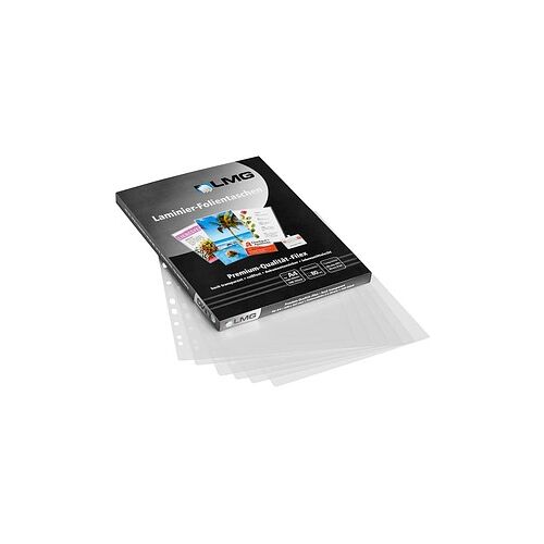 LMG Laminierfolien matt für A4 80 micron Universal-Lochung, 25 St.