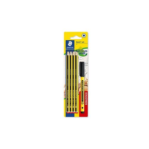 STAEDTLER Noris® Bleistifte HB schwarz/gelb, 1 Set
