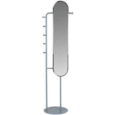Standspiegel Vero Blau mit Garderobe Design von Zuiver Standspiegel Vero Blau mit Garderobe Design von Zuiver