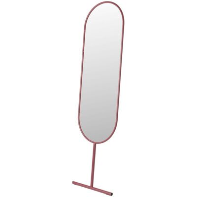 Zuiver Standspiegel Tess Marsala in Rot mit schrägem Metallgestell Zuiver Standspiegel Tess Marsala in Rot mit schrägem Metallgestell