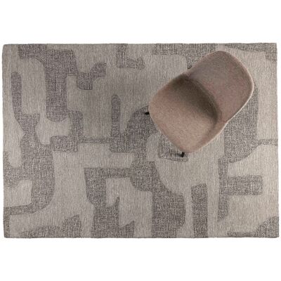 Teppich Frantic 160x240 aus 100% Wolle in Grau-Creme von Zuiver Teppich Frantic 160x240 aus 100% Wolle in Grau-Creme von Zuiver