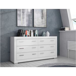 Forte Schubladenkommode SNOW Kommode mit 6 Schubkästen Weiß matt Forte Schubladenkommode SNOW Kommode mit 6 Schubkästen Weiß matt