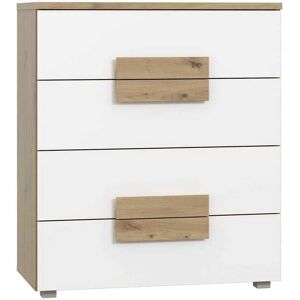 Forte Schubladenkommode ARKINA Kommode mit 4 Schubladen in Artisan Eiche Forte Schubladenkommode ARKINA Kommode mit 4 Schubladen in Artisan Eiche