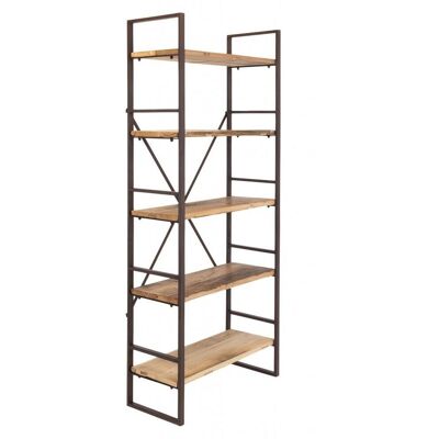 Casa Verona Regal Eisenregal ROSSINO Antik Braun, 5 Fächer aus alten Ulmenholz Casa Verona Regal Eisenregal ROSSINO Antik Braun, 5 Fächer aus alten Ulmenholz
