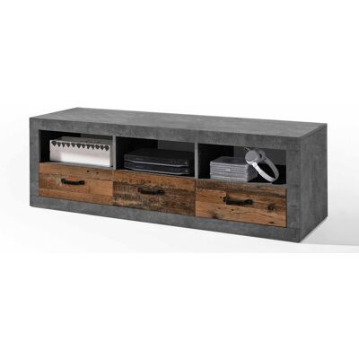 BEGA Lowboard INDIANA, mit 3 Schubladen Old Wood Optik und Beton BEGA Lowboard INDIANA, mit 3 Schubladen Old Wood Optik und Beton