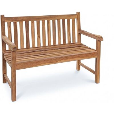 Linder Exclusiv Massive Teakholzbank „Picadelly“ 120 cm Gartenbank 2-Sitzer mit Armlehne Linder Exclusiv Massive Teakholzbank „Picadelly“ 120 cm Gartenbank 2-Sitzer mit Armlehne