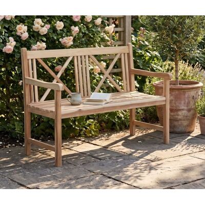 MSZ Design Gartenbank Malmö 2-sitzig aus Teak mit Armlehnen MSZ Design Gartenbank Malmö 2-sitzig aus Teak mit Armlehnen