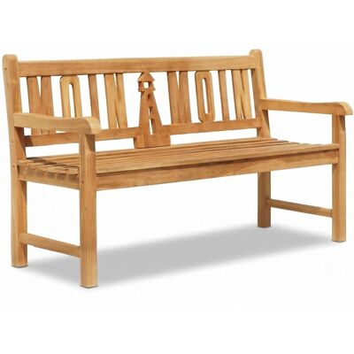 Garden Pleasure Gartenbank Teak 3-Sitzer MOIN MOIN mit Leuchtturm Outdoor Garden Pleasure Gartenbank Teak 3-Sitzer MOIN MOIN mit Leuchtturm Outdoor