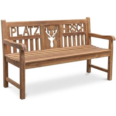 Garden Pleasure Teak Gartenbank PLATZHIRSCH 150 cm 3-sitzig mit Armlehne Garden Pleasure Teak Gartenbank PLATZHIRSCH 150 cm 3-sitzig mit Armlehne