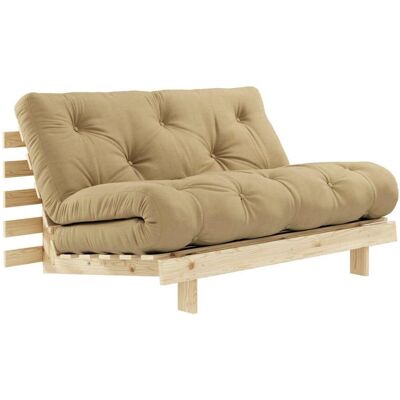 Schlafsofa ROOTS 140 cm von KARUP Polster WHEATBEIGE Klappgestell Kiefer Schlafsofa ROOTS 140 cm von KARUP Polster WHEATBEIGE Klappgestell Kiefer