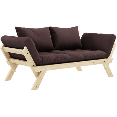 Schlafsofa BEBOP Polster BROWN Gestell Kiefer lackiert abklappbar von Karup Schlafsofa BEBOP Polster BROWN Gestell Kiefer lackiert abklappbar von Karup