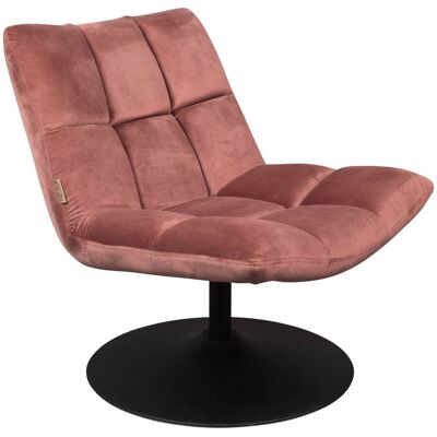 Dutchbone Pink Velours Drehbarer Lounge-Sessel - Sessel Dutchbone Pink Velours Drehbarer Lounge-Sessel - Sessel