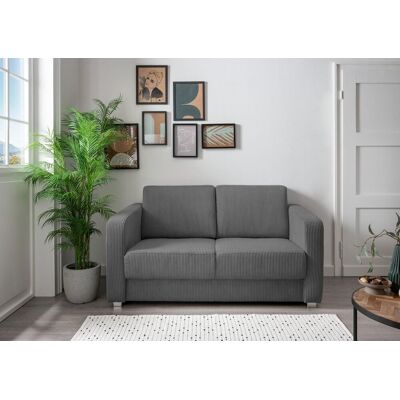 Benformato Schlafsofa Funktionssofa MIA Stoff Cord mit getrennten Liegeflächen in Dunkelgrau Benformato Schlafsofa Funktionssofa MIA Stoff Cord mit getrennten Liegeflächen in Dunkelgrau