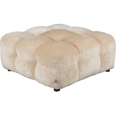 HACKMAN Hocker 100 x 100 cm Velours Beige von DUTCHBONE HACKMAN Hocker 100 x 100 cm Velours Beige von DUTCHBONE