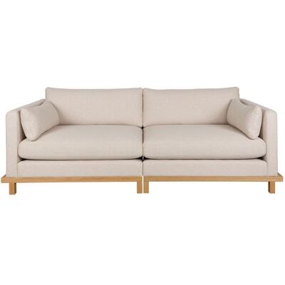 BLOSSOM 3-Sitzer Sofa von ZUIVER Stoff Sand Gestell Eiche hell BLOSSOM 3-Sitzer Sofa von ZUIVER Stoff Sand Gestell Eiche hell