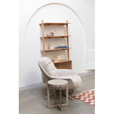 Loungesessel Philly Zuiver, drehbar in Beige mit weichem Stoffbezug Loungesessel Philly Zuiver, drehbar in Beige mit weichem Stoffbezug