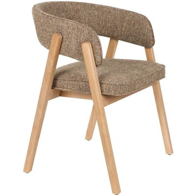 Sessel Bright Braun für Esszimmer mit Eichenholzgestell von Zuiver Sessel Bright Braun für Esszimmer mit Eichenholzgestell von Zuiver