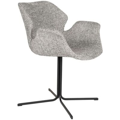 Sessel Nikki im 2er-Set, Grau mit schlankem Stahlgestell von Zuiver Sessel Nikki im 2er-Set, Grau mit schlankem Stahlgestell von Zuiver