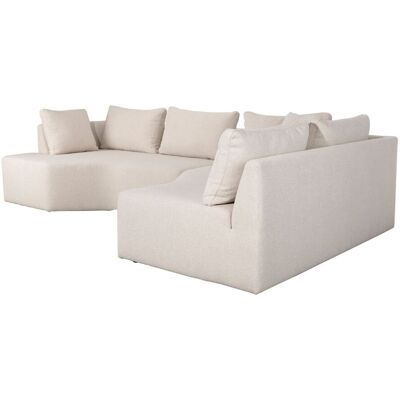 Sofa Prosper Right mit Beistelltisch-Element, Creme von Zuiver Sofa Prosper Right mit Beistelltisch-Element, Creme von Zuiver