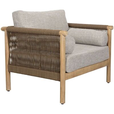 Loungesessel Oasis im 2er-Set, Beige aus Akazienholz – Dutchbone Loungesessel Oasis im 2er-Set, Beige aus Akazienholz – Dutchbone