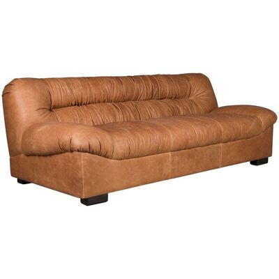 3-Sitzer Sofa Douglas aus Leder in Cognac von Dutchbone 3-Sitzer Sofa Douglas aus Leder in Cognac von Dutchbone