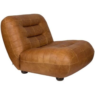 DutchBone Loungesessel Wyatt Cognac aus Leder mit Gummibaumholz-Beinen DutchBone Loungesessel Wyatt Cognac aus Leder mit Gummibaumholz-Beinen