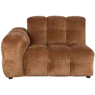 Sofa-Element Hackman mit Armlehne links, Cognac-Velours von Dutchbone Sofa-Element Hackman mit Armlehne links, Cognac-Velours von Dutchbone