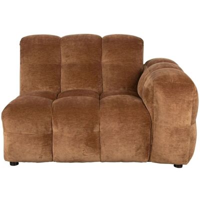 Sofa-Element Hackman mit Armlehne rechts, Velours Cognac, Dutchbone Sofa-Element Hackman mit Armlehne rechts, Velours Cognac, Dutchbone