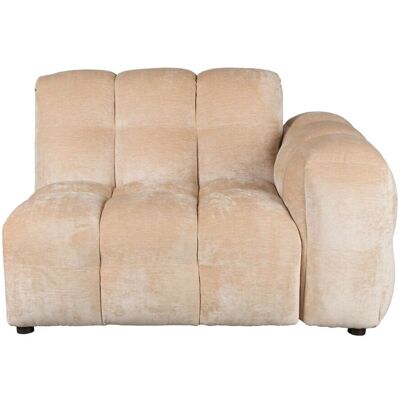 Sofa-Element Hackman mit Armlehne rechts, Velours Beige, Dutchbone Sofa-Element Hackman mit Armlehne rechts, Velours Beige, Dutchbone