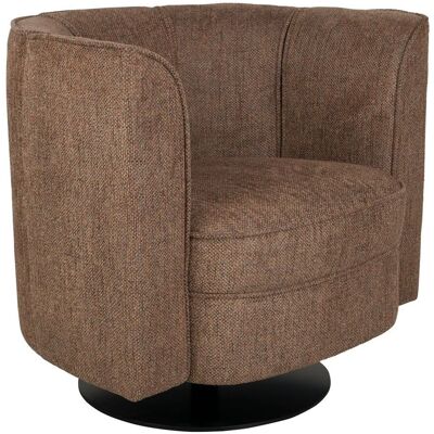 Loungesessel Flower Braun mit drehbarem Gestell von Dutchbone Loungesessel Flower Braun mit drehbarem Gestell von Dutchbone