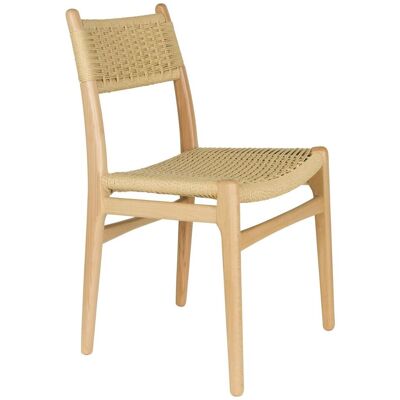 Dutchbone Stuhl Cecile: Esszimmerstuhl aus Holz & Naturgeflecht Dutchbone Stuhl Cecile: Esszimmerstuhl aus Holz & Naturgeflecht