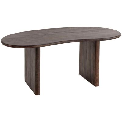 Wohnling Schreibtisch Akazie Massivholz Retro 180x90x75cm Dunkelbraun Nierenform Homeoffice Wohnling Schreibtisch Akazie Massivholz Retro 180x90x75cm Dunkelbraun Nierenform Homeoffice