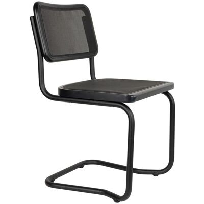 DutchBone Esszimmerstuhl Carree im 2er-Set, Schwarz mit Mesh-Rückenlehne DutchBone Esszimmerstuhl Carree im 2er-Set, Schwarz mit Mesh-Rückenlehne