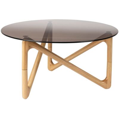 Dutchbone Naia Runder Glastisch - Couchtisch Dutchbone Naia Runder Glastisch - Couchtisch