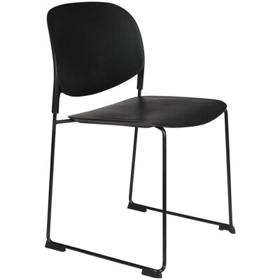 Trendmöbel24 Esszimmerstuhl Stacks im 4er-Set, Stapelstuhl Schwarz aus Kunststoff Trendmöbel24 Esszimmerstuhl Stacks im 4er-Set, Stapelstuhl Schwarz aus Kunststoff