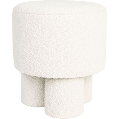 No name Marcos - Runde Bouclé- Stoffhocker - Modernes Design No name Marcos - Runde Bouclé- Stoffhocker - Modernes Design
