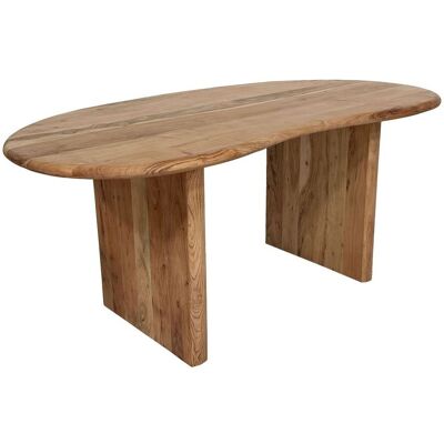 Wohnling Schreibtisch Akazie Massivholz 180x90 cm Nierenform Retro Homeoffice Wohnling Schreibtisch Akazie Massivholz 180x90 cm Nierenform Retro Homeoffice