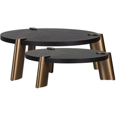 Richmond Interiors Couchtisch Alexander Jones Brody charcoal, 2er-Set mit Goldakzenten Richmond Interiors Couchtisch Alexander Jones Brody charcoal, 2er-Set mit Goldakzenten