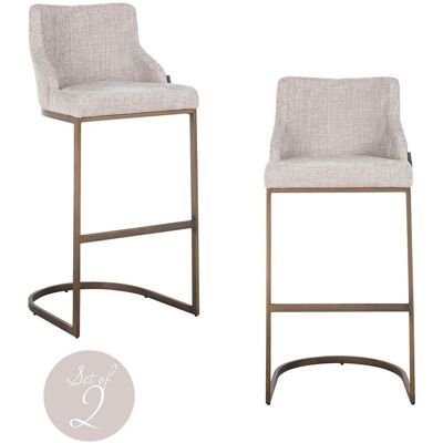 Richmond Interiors Richmond Barhocker Bolton natural renegade im 2er-Set, gepolstert Richmond Interiors Richmond Barhocker Bolton natural renegade im 2er-Set, gepolstert