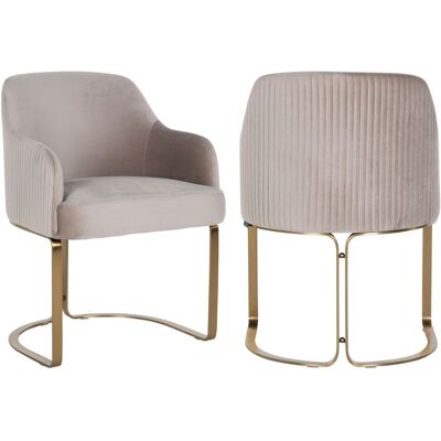 Richmond Interiors Esszimmerstuhl Hadley Khaki-Samt mit goldenem Kufengestell Richmond Interiors Esszimmerstuhl Hadley Khaki-Samt mit goldenem Kufengestell
