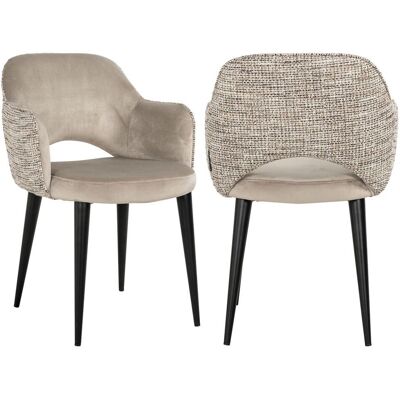 Richmond Interiors Esszimmerstuhl Giovanna Samtvelours trendy nature mit Metallgestell Richmond Interiors Esszimmerstuhl Giovanna Samtvelours trendy nature mit Metallgestell