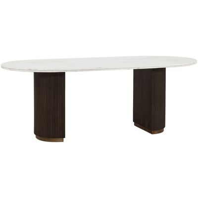 Richmond Interiors Esstisch Mayfield 210 cm mit Marmorplatte, Mangoholz & Messing Richmond Interiors Esstisch Mayfield 210 cm mit Marmorplatte, Mangoholz & Messing