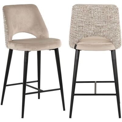 Richmond Interiors Barhocker Tabitha Richmond – Samtbezug trendy nature, Metallgestell Richmond Interiors Barhocker Tabitha Richmond – Samtbezug trendy nature, Metallgestell
